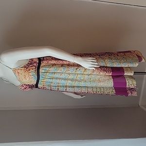 Simply Vera Vera Wang Womans Sz S Floral Boho Dress w/Pockets Spring Summer